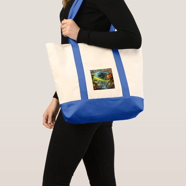 The attack of the Colossus mutant veggie impulse t Tote Bag (Front (Product))