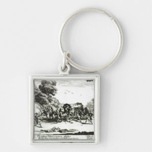The Attack on the Stagecoach Key Ring