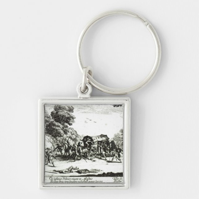 The Attack on the Stagecoach Key Ring (Front)