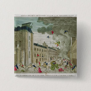 The Attempted Assassination of Napoleon Bonaparte 15 Cm Square Badge