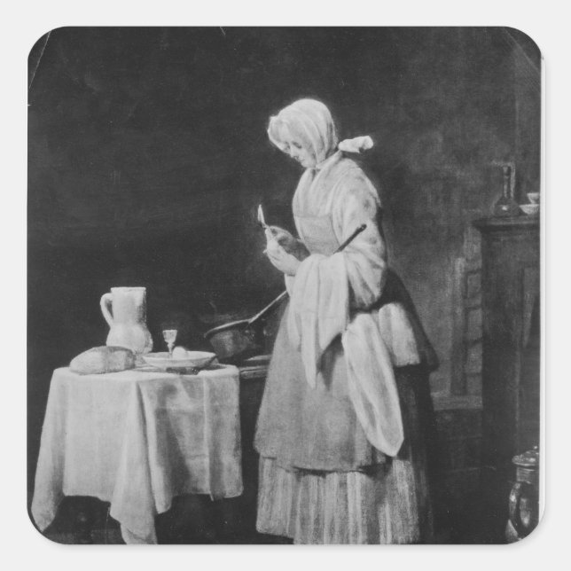The Attentive Nurse, c.1738 Square Sticker (Front)