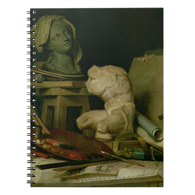 The Attributes of the Arts, 1769 (oil on canvas) Spiral Notebook (Front)