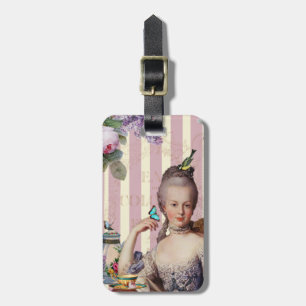Thé au Petit Trianon, rose and ivory Luggage Tag