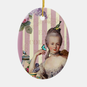 Thé au Petit Trianon – rose Ceramic Tree Decoration