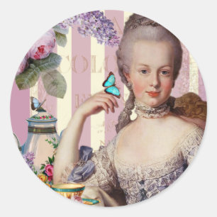 Thé au Petit Trianon – rose Classic Round Sticker