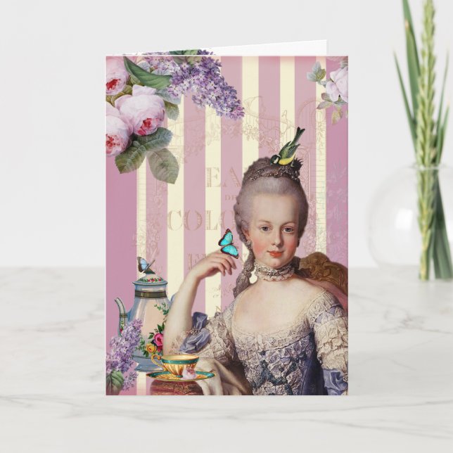 Thé au Petit Trianon – rose Pour Vous Card (Front)