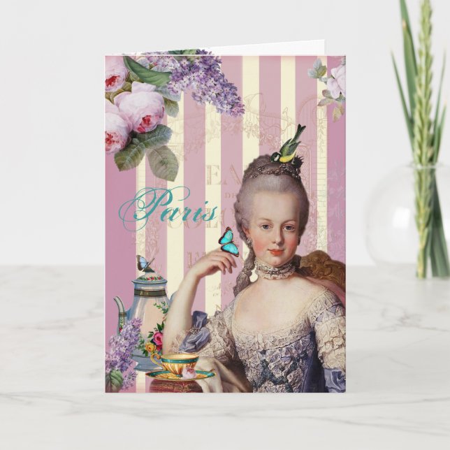 Thé au Petit Trianon – rose Thank You Card (Front)