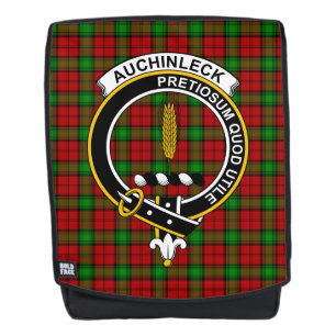 The Auchinleck Clan Crest Tartan Plaid Backpack