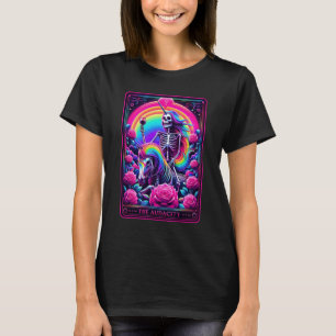 The Audacity Horror Tarot Card Skeleton Wine And U T-Shirt