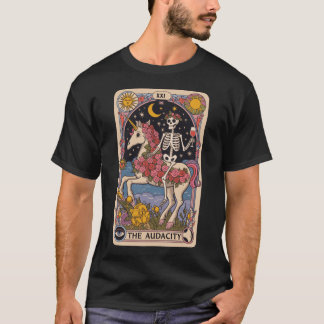 The Audacity Skeleton on Unicornarot Design girl T-Shirt