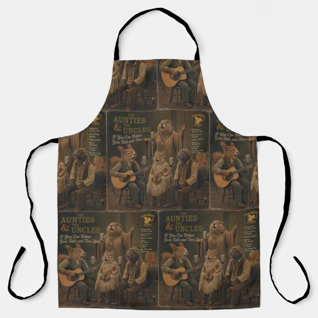 The Aunties & the Uncles: a Parody Apron (Front)