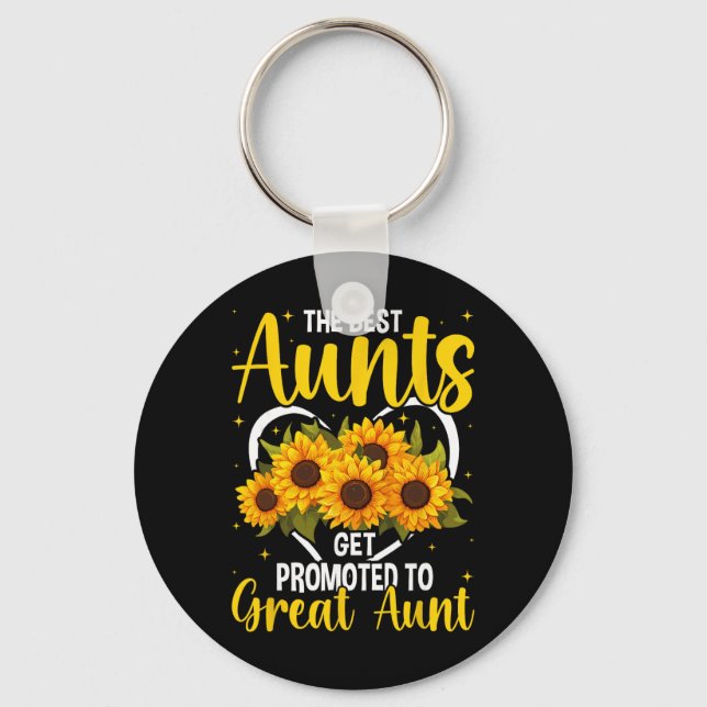 The Aunts Get Promoted To Great Aunt New Great Aun Key Ring (Front)