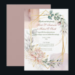 The Aureate Frame Floral Greenery Wedding  Invitation<br><div class="desc">Customize for your event</div>