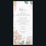 The Aureate Frame Floral Greenery Wedding  Menu<br><div class="desc">Menu. Matching items in this design are available.</div>