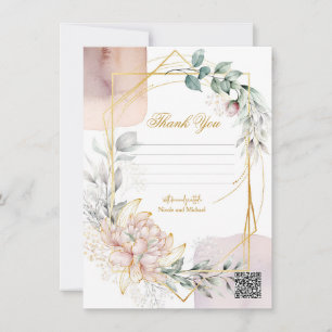 The Aureate Frame Mauve Floral Greenery Wedding  Invitation