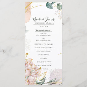 The Aureate Frame Mauve Floral Greenery Wedding  Menu