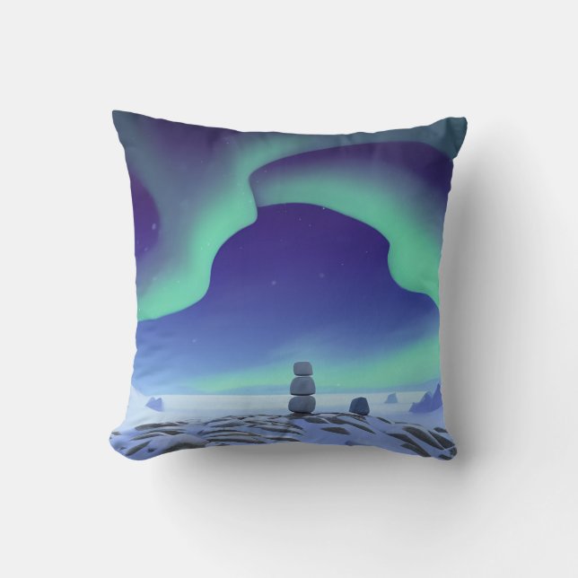 The Aurora Borealis:  Dancing Lights Of The North Cushion (Front)