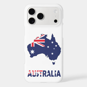 The Australian flag within the name and map