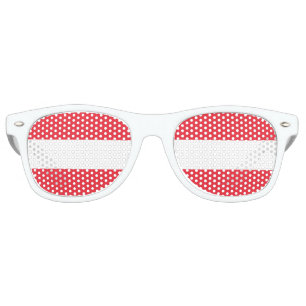 The Austrian colour Flag of Austria Retro Sunglasses