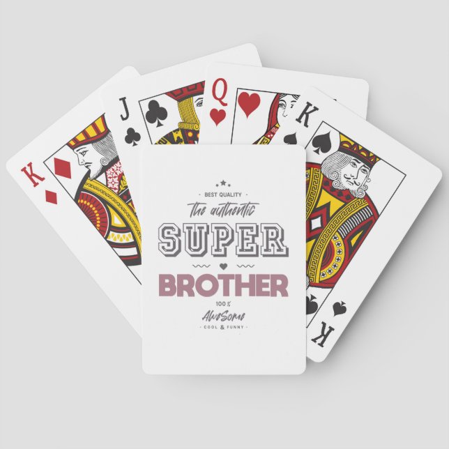 The authentic super brother playing cards (Back)