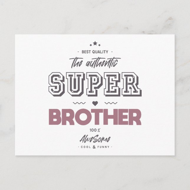 The authentic super brother postcard (Front)