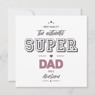 The authentic super dad card