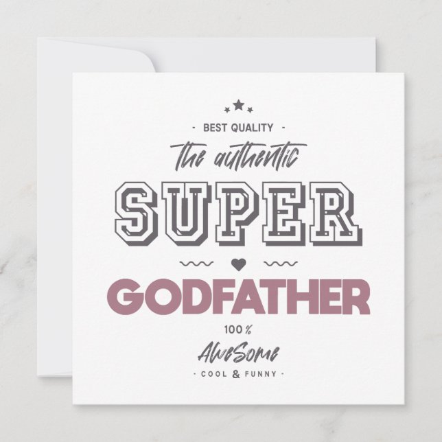 The authentic super godfather card (Front)