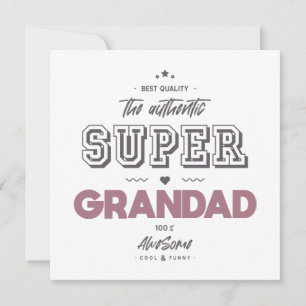 The authentic super grandad card