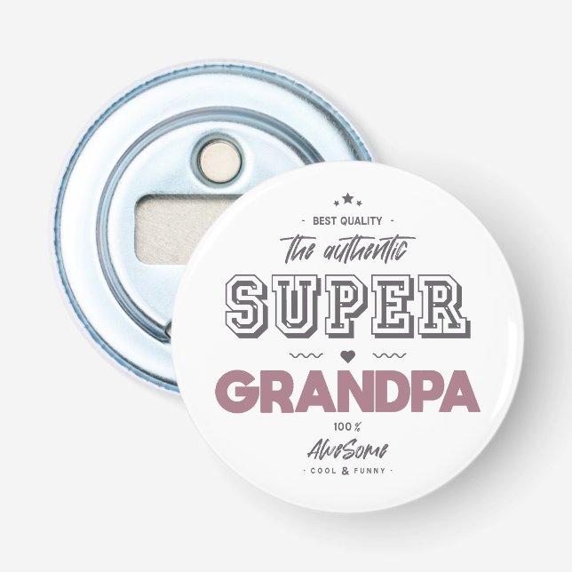 The authentic super grandpa bottle opener (Front)