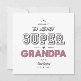 The authentic super grandpa card