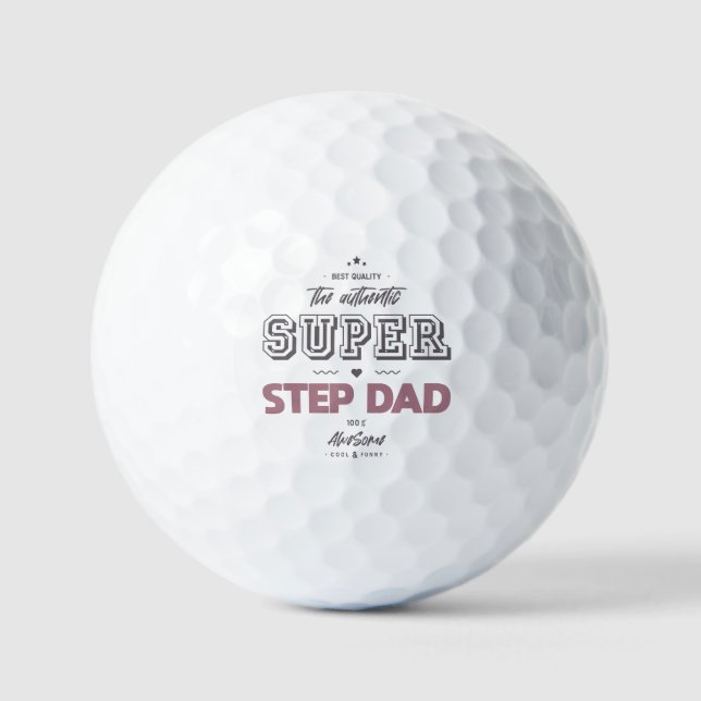 The authentic super step dad golf balls (Front)