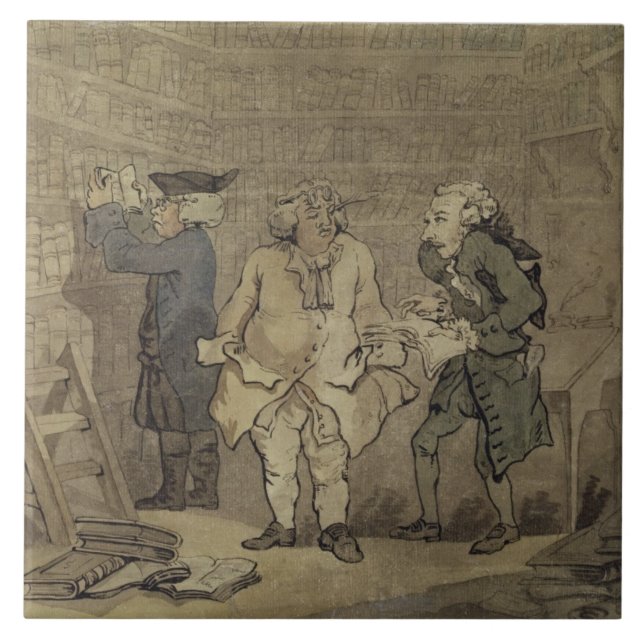 The Author and his Publisher, 1784 (grey wash and Tile (Front)