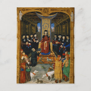 The author dedicating his book postcard