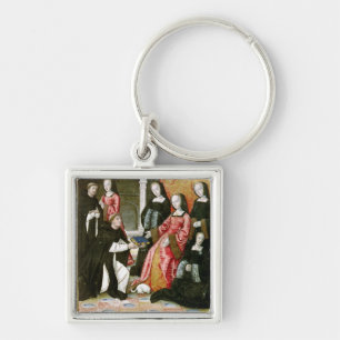 The Author Offering his Book to Anne of Key Ring