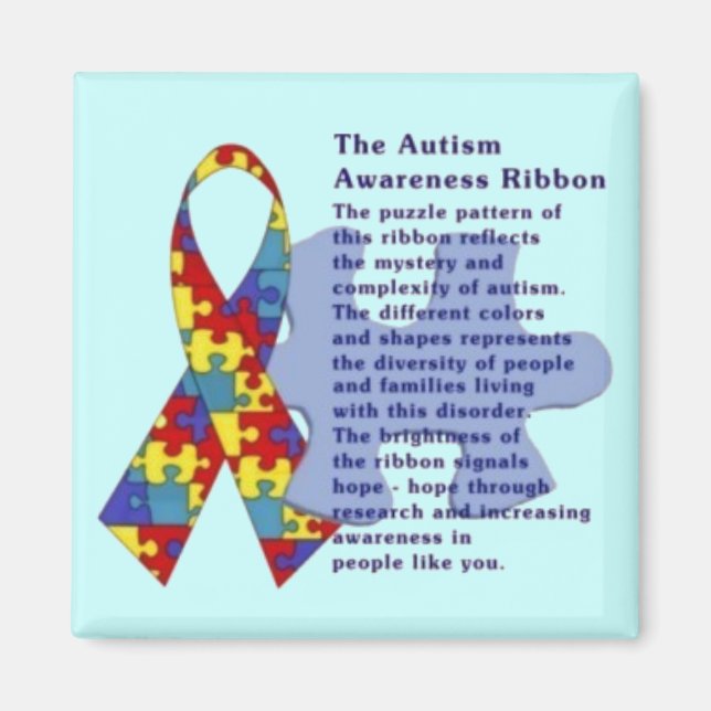 "The Autism Awareness Ribbon" Magnet (Front)