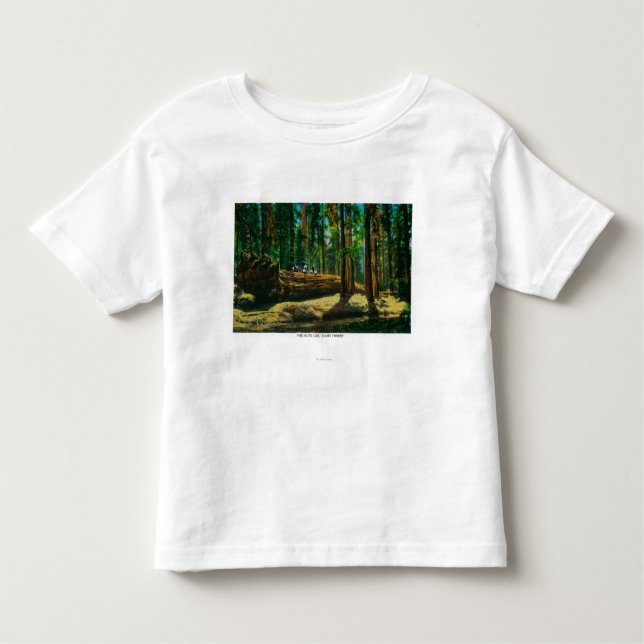 The Auto Log in Giant Forest, Redwoods Toddler T-Shirt (Front)