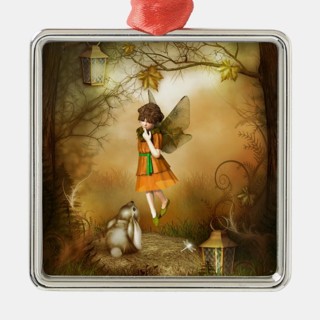 The Autumn Fairy Metal Tree Decoration (Front)