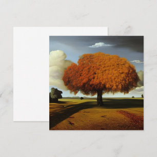 The Autumn Oak Fine Art Flat Greeting Card