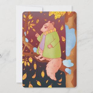 The Autumn Squirrel Holiday Card