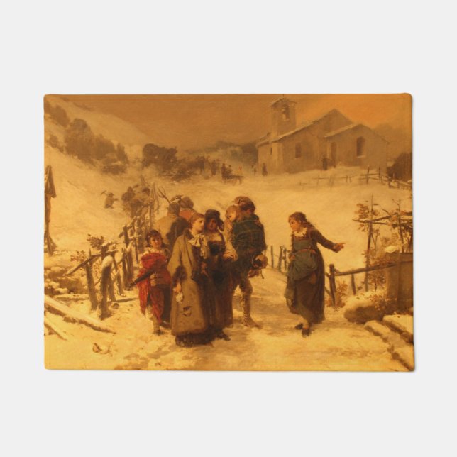 The Avalanche (by Gerolamo Induno) Doormat (Front)