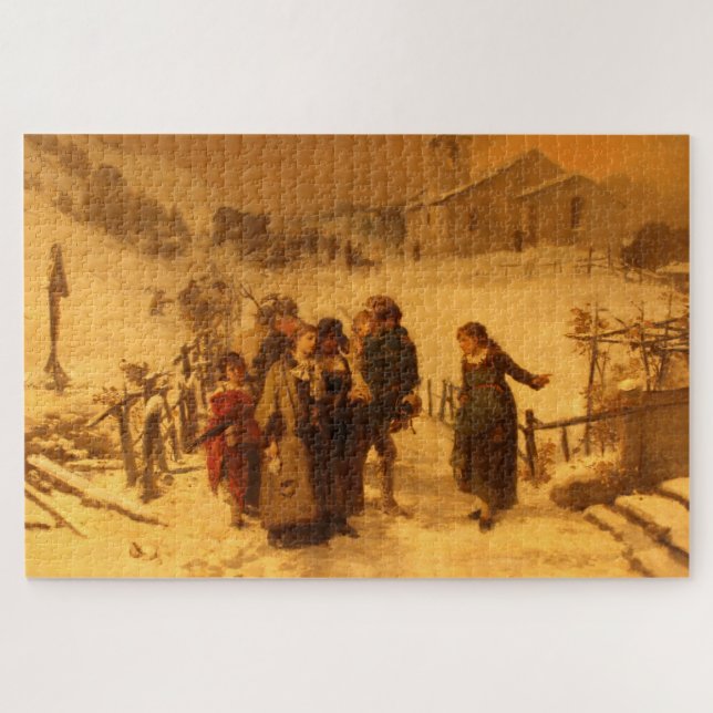 The Avalanche in Winter (by Gerolamo Induno) Jigsaw Puzzle (Horizontal)