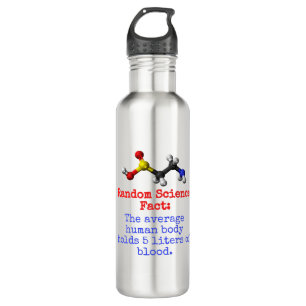 The Average Human Body - Science Fact 710 Ml Water Bottle