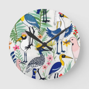 The Aviary Almanac Round Clock