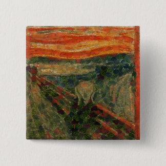 The Avocado Scream Fine Art Vegan Spoof 15 Cm Square Badge