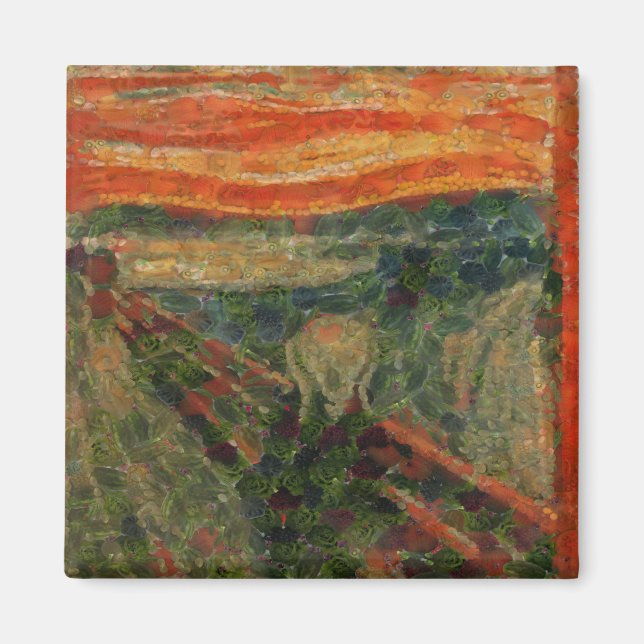 The Avocado Scream Fine Art Vegan Spoof  Magnet (Front)