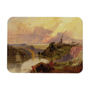 The Avon Gorge at Sunset (oil on paper) Magnet