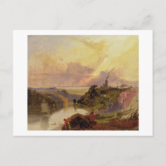 The Avon Gorge at Sunset (oil on paper) Postcard (Front)