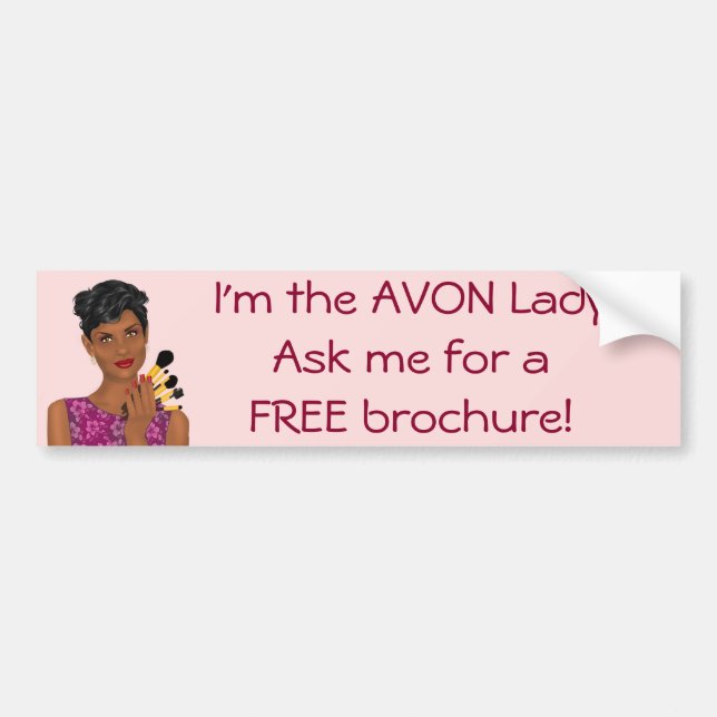 The Avon Lady, Beauty Model, African American Bumper Sticker (Front)