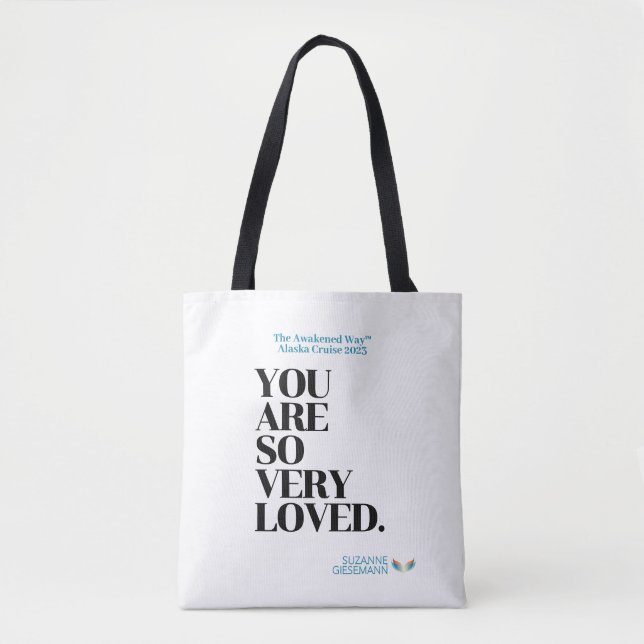 The Awakened Way™ You Are So Very Loved Tote Bag (Front)