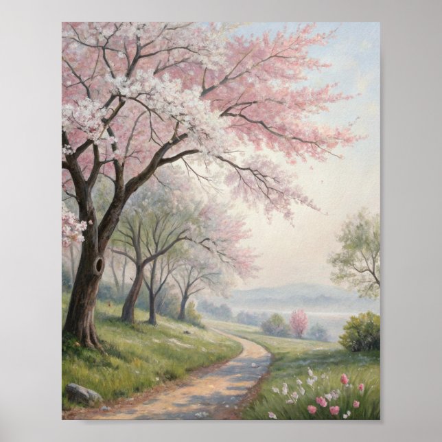 The Awakening of Spring: A Sun-Drenched Path Benea Poster (Front)